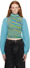 Marni Blue Virgin Wool Cardigan In 00b39 Powder Blu