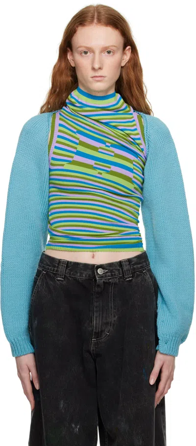 Marni Blue Virgin Wool Cardigan In 00b39 Powder Blu