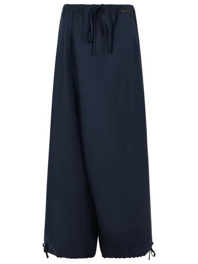 MARNI BLUE VIRGIN WOOL TROUSERS