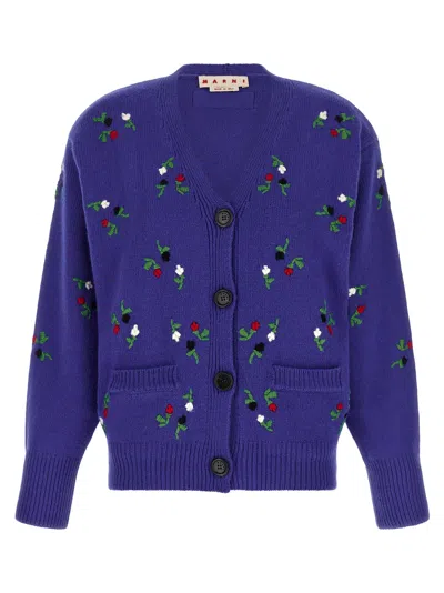 Marni Blue Virgin Wool Women's Cardigan