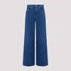 Marni Denim Wide Leg Mid Rise Jeans In Blue