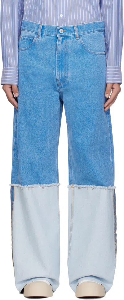 MARNI BLUE WIDE LEG JEANS