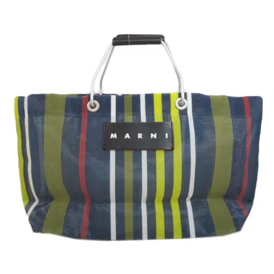 Pre-owned Marni Blue Yellow Nylon Handbag () In Multi