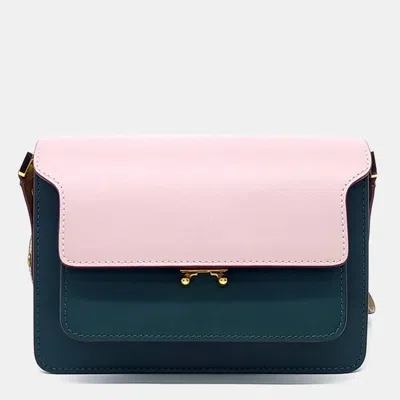 Pre-owned Marni Blue/pink Leather Trunk Bag