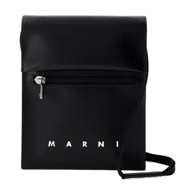 Marni Pouch On Strap Crossbody  Synthetic Black