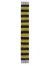 Marni Pink/grey Striped Wool-blend Scarf In Multicolor