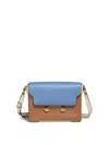 Marni Trunkaroo Blue Brown Shoulder Bag In Blue
