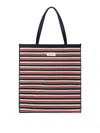 Marni Marine Ivory And Red Tote Bag In Dark Blue