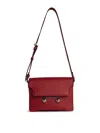 Marni 'trunk' Leather Crossbody Bag In Red