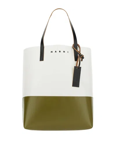 Marni Tribeca Shopper Bag In White