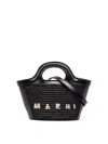 Marni Tropicalia Micro Shopper Bag - Black - Leather In Black