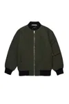 Marni Bomber In Gabardina Con Logo In Black
