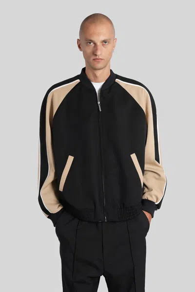 MARNI BOMBER JACKET IN BLACK WOOL