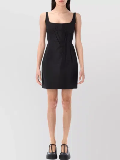 MARNI BONDED POPELINE MINI DRESS