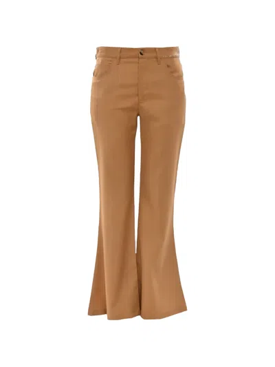 Marni Bootcut Five-pocket Trousers In Brown
