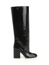 Marni Black Polished Leather Trunkaroo Knee-high Boots