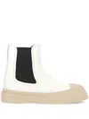 Marni Man Ankle Boots White Size 7 Leather In White
