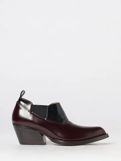 Marni Boots Woman Color Brown In Burgundy