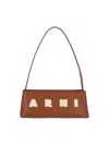 Marni Museo Hobo Leather Shoulder Bag In Brown
