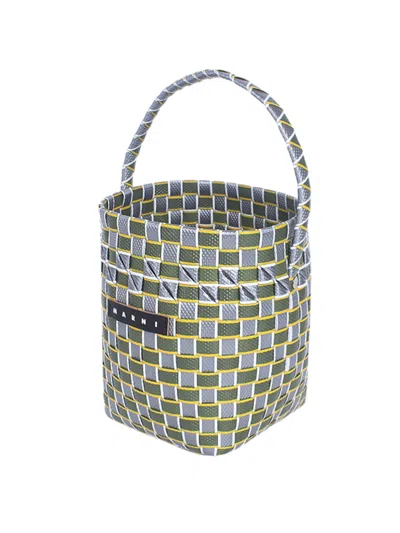 Marni Borsa A Mano Multicolore "pod Kid Bag" In Green