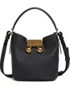 Marni Womens 00n99 Trunkeroo Bucket Leather Shoulder Bag In Black