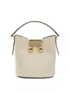 Marni Trunkaroo Shoulder Bag In Beige Leather In Sand