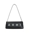 Marni Rectangular Shoulder Bag With Gold-tone Hardware In Black