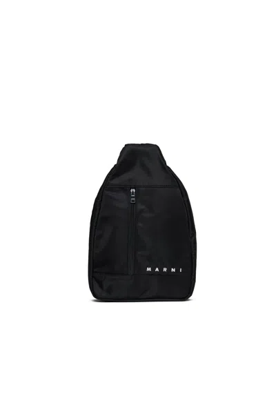 Marni Borsa Crossbody Con Logo In Black