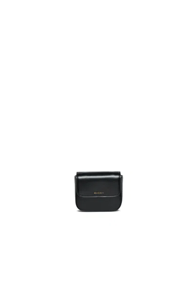 Marni Kids' Borsa Punk Bag In Tessuto Spalmato Con Tracolla In Black