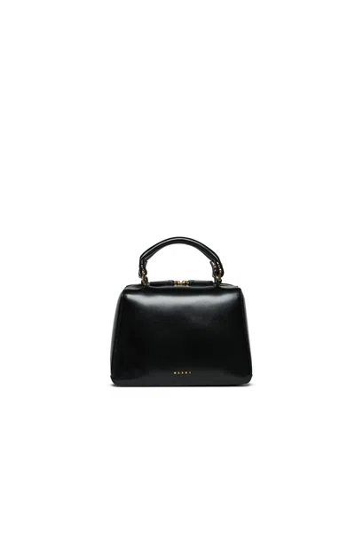Marni Kids' Borsa School Bag In Tessuto Spalmato Con Tracolla In Black