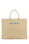 Marni Small Logo Raffia Effect Tote Bag