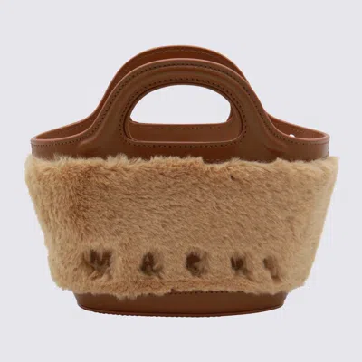 MARNI MARNI BROWN LEATHER TOP HANDLE BAG
