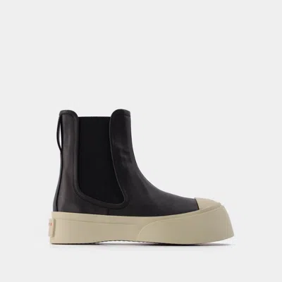 MARNI BOTTINES CHELSEA PABLO EN CUIR NOIR