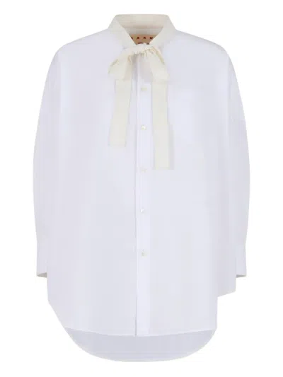 MARNI BOW-DETAIL SHIRT