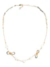 Marni Necklace With Knots And Pearls Jewelry Gold