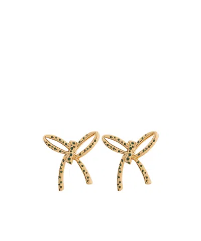 Marni Bow Stud Earrings In Gold