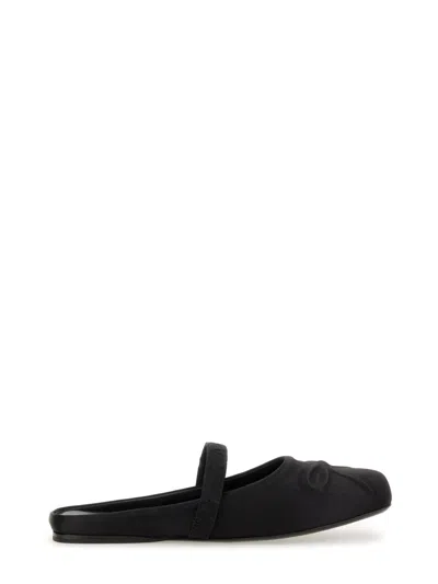 Marni Bow-detail Slip-on Ballet Flats In Black