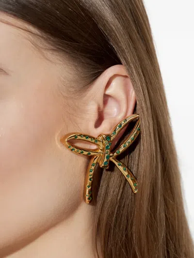 Marni Bow-embellished Earrings In Gold
