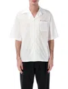 Marni Logo-print Cotton Poplin Bowling Shirt In White