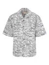 Marni Printed Collar Pocket Short Sleeve Shirt In White