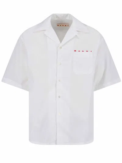 Marni Bowling Shirt In White