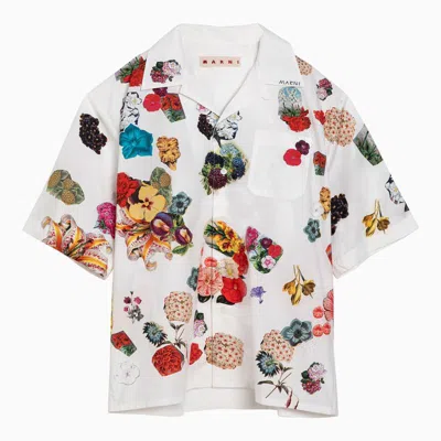 MARNI MARNI BOWLING SHIRT WITH FLOWER PRINT IN