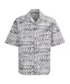 Marni Scribble-print Short-sleeve Cotton Shirt In White