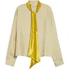 Marni Boxy Fit Button-up With Scarf In Neutral