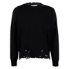 Marni Boxy Fit Crewneck Sweater In Black