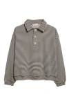 Marni Boxy Fit Polo Neck Sweatshirt In Brown