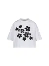 Marni White Cotton T-shirt With Daisy Garden Print