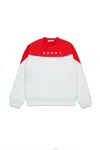Marni Logo-print Two-tone Sweatshirt In White