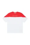 Marni Kids Colourblock T-shirt In White