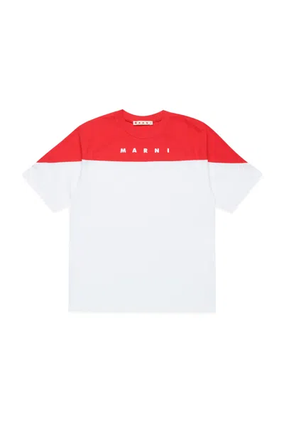 MARNI T-SHIRT COLORBLOCK CON LOGO